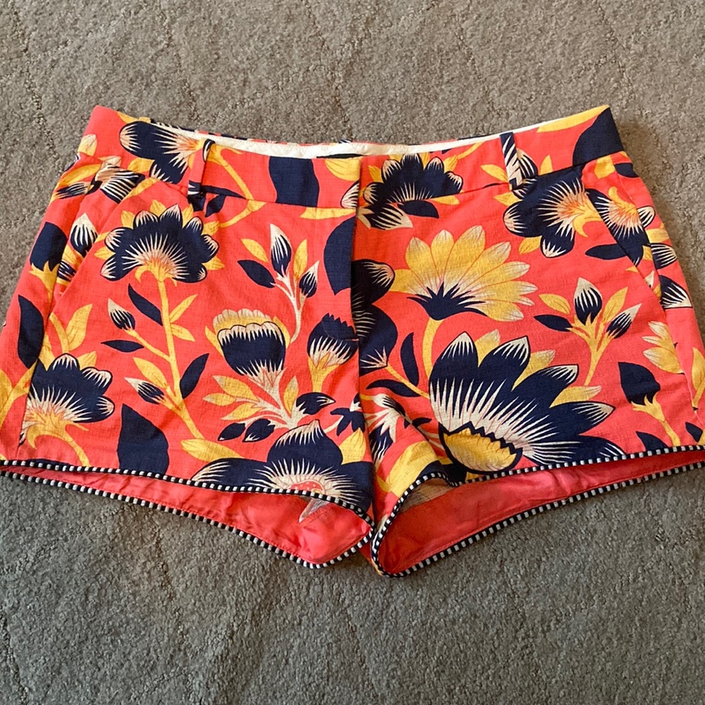 J. Crew hibiscus print floral shorts size 10